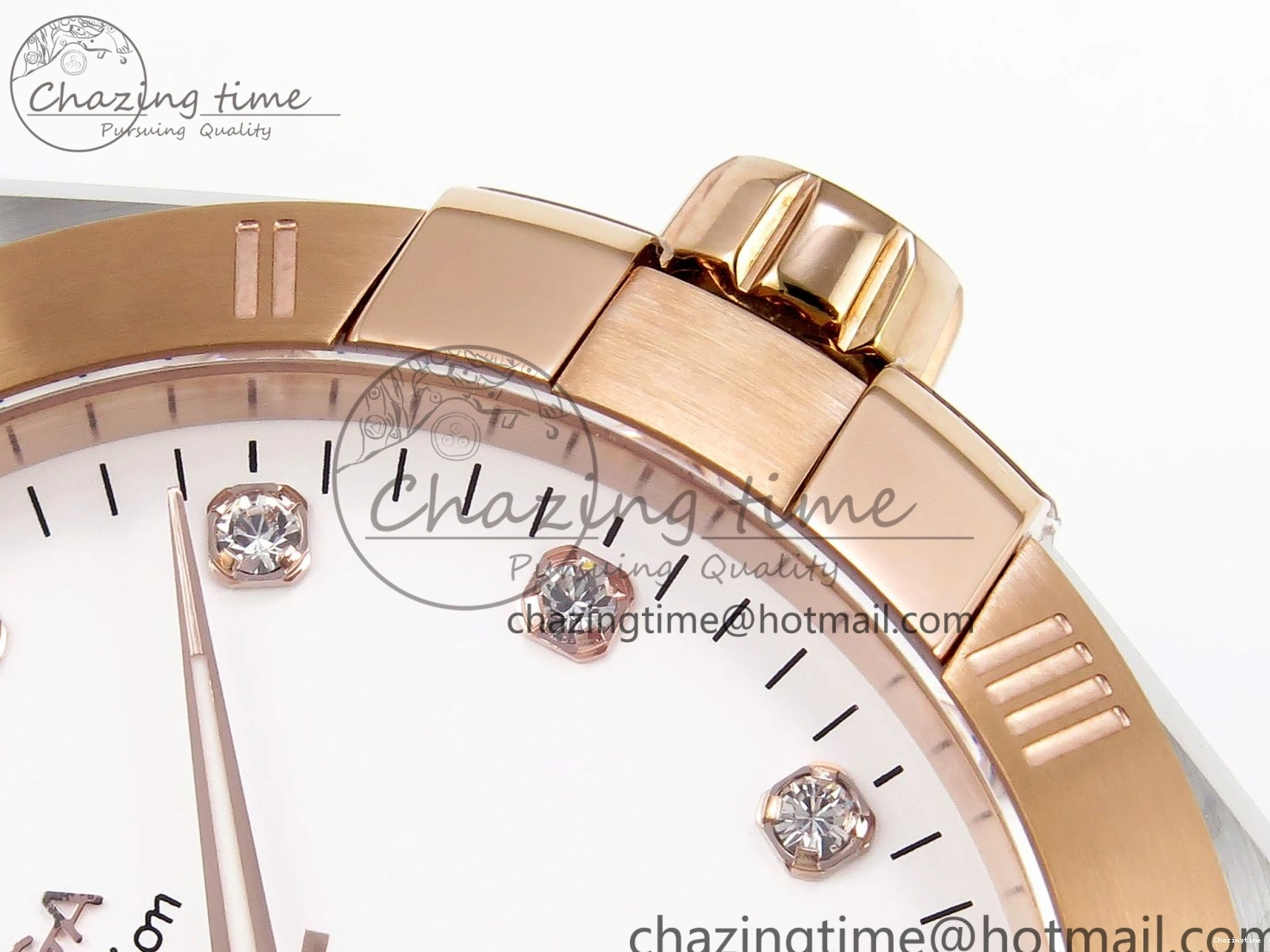 0414 Constellation 39mm SS RG ASWF 1:1 Best Edition White Diamonds Dial on SS RG Bracelet A Minimalist 7772